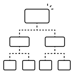 Decision Tree Icon Symbolizing Logical Decisions And Data Classification Models