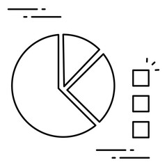 Pie Chart Icon Symbolizing Proportional Analysis And Data Insights