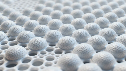 Textured Surface with White Dots and Holes in a Contemporary Design Aesthetic