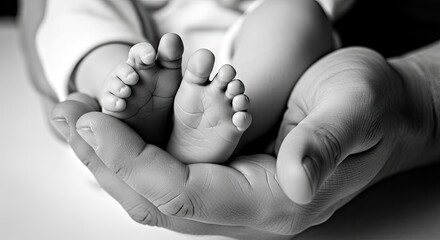A Gentle Touch Stock Photo of Parental Caring Hands Holding a Infant