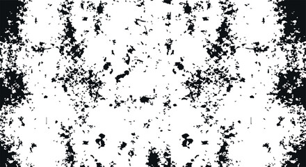 Fototapeta premium High-contrast black and white grunge texture with rough distressed details. Ideal for poster designs, overlays, backgrounds, urban artwork, album covers, typography effects, packaging