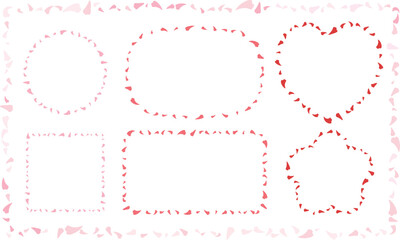 ピンクの花びらが散るフレームセット