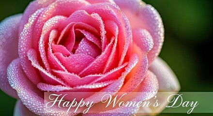 Beautiful Pink Rose Flower Image for Women's Day Celebration