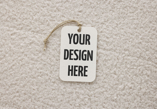 Mockup Of Customizable Vertical Retail Tag