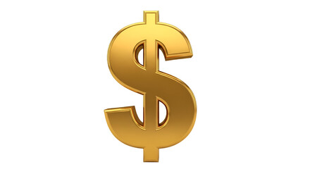 Obraz premium Golden three dimensional dollar sign symbol on black background