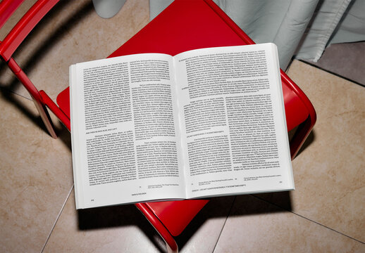 Mockup Of Magazine With Customizable Pages, Flash