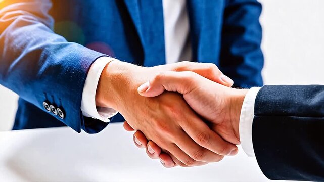 Handshake between two business people