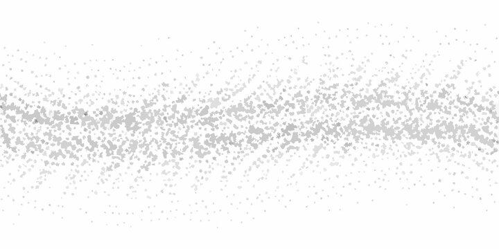 A swathe of scattered grey specks against a stark white background