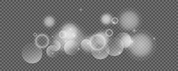 Bokeh circles on transparent background