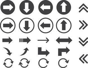 シンプルで可愛い矢印アイコンセット　ポインター