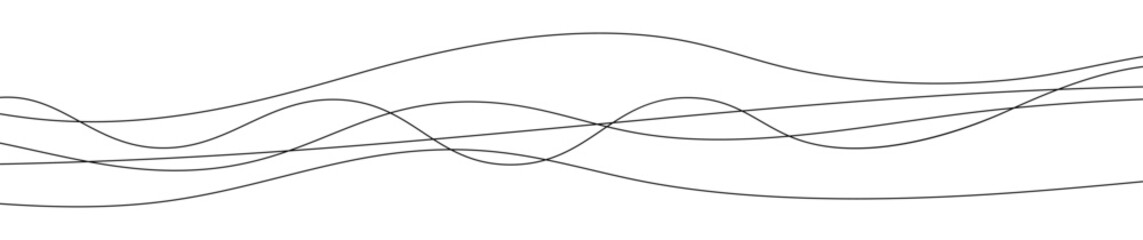 Thin curved wavy lines
