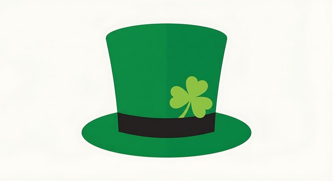 St. Patrick's Day clip art includes a shamrock, four-leaf clover and a green hat. Download high-resolution JPEG and