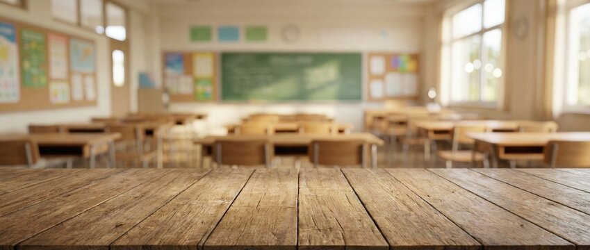 Classroom learning session elementary school photograph bright environment wide angle view educational concept for enhanced student engagement