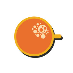 Illustration top mug ceramic isolated abstract unique white background