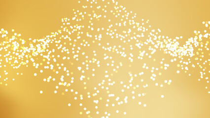 golden spheres floating background