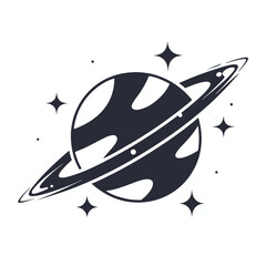 Artistic Sci-Fi Alien Planet with Two Suns, Vector Graphic