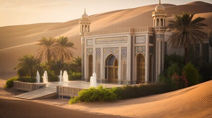 Arabian luxury palace in the desert