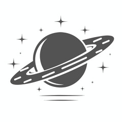 Alien Planet in Sci-Fi Universe with Two Solid Suns, Vector