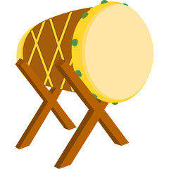 Islmaic Drum Flat Illustration