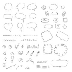 Hand-Drawn Vector UI Kit: Doodles, Bubbles & Arrows