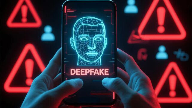 Deepfake technology uses ai facial recognition, fake news misuse of digital identity to online fraud password login risks and security threats in digital systems