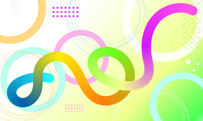 purple green yellow pastel color smooth lines wave curve geometric shape pattern on soft pastel color abstract background