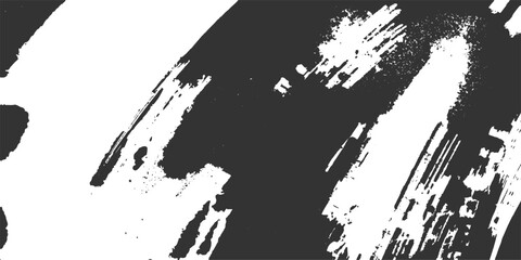 Detailed black and white grunge vector illustration of a world map featuring an ink splash texture with dirty paint splatters and a silhouette of the Europe continent on a distressed frame © NAYEM