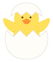 かわいいひよこと卵のベクターイラスト © chie
