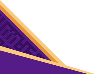 Islamic Corner Border with Geometric Pattern