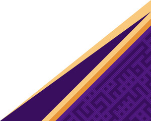 Islamic Corner Border with Geometric Pattern