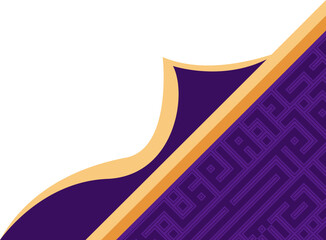 Islamic Corner Border with Geometric Pattern