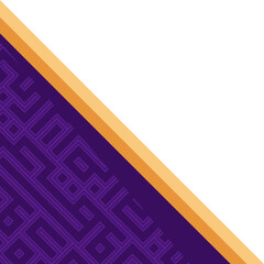 Islamic Corner Border with Geometric Pattern