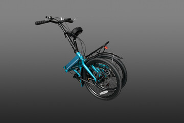 Folded folding bike.