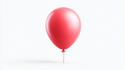 A single red balloon floats against a clean white background, symbolizing celebration