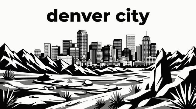 denver city skyline urban architecture downtown landmark travel tourism america usa landscape metropolitan business culture modern historic destination famous district with colorado mountains river