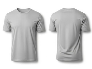 Naklejka premium Simple gray t-shirt front and back view