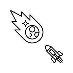 Attack on meteorite icon © verry