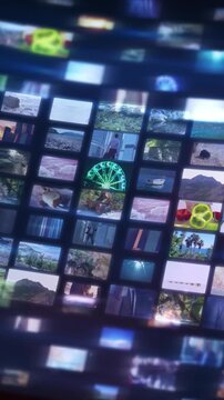 Streaming media screens creating video wall content