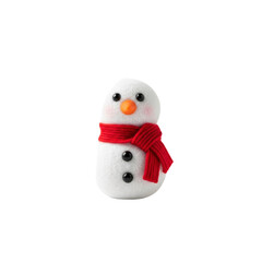 Cute snowman with red scarf and carrot nose