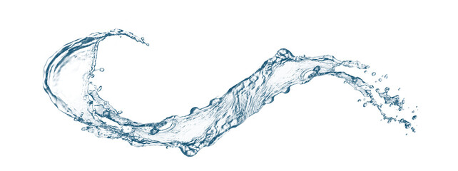 抽象的な青い水しぶきの3dイラスト