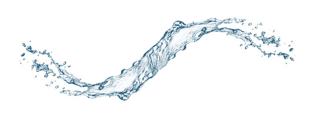 抽象的な青い水しぶきの3dイラスト