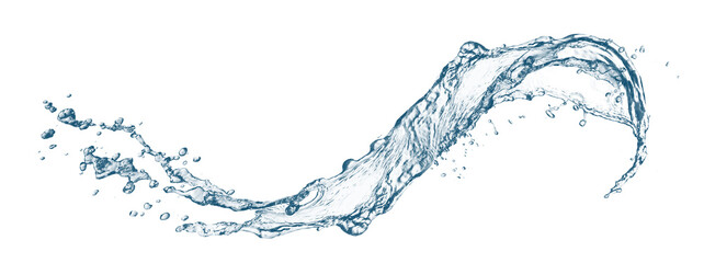 抽象的な青い水しぶきの3dイラスト