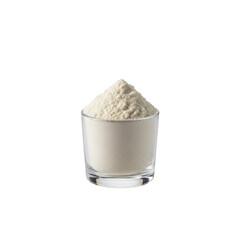 Powder in a glass On Transparent Background