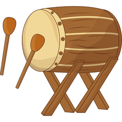  Islmaic Drum Flat Illustration