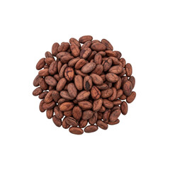 Pile of cocoa beans On Transparent Background