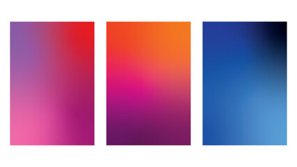Fototapeta premium Vibrant gradients of purple, pink, orange, and blue create a modern abstract background.