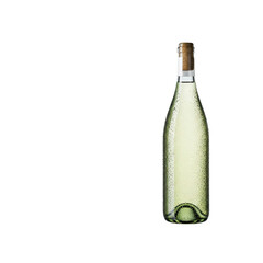 Bottle of white wine with condensation