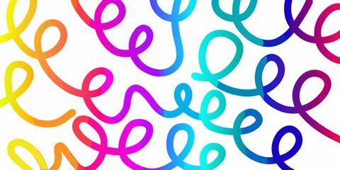 Colorful abstract swirls and loops create a vibrant dynamic background pattern
