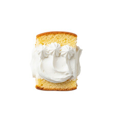 Slice of cake with whipped cream