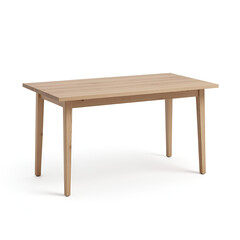 Simple Wooden Table Product on White.